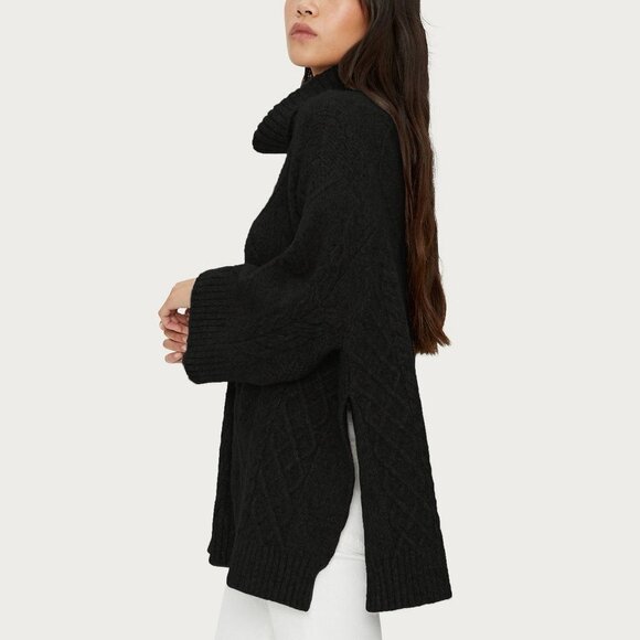 Michael Stars 3/4 Sleeve Turtleneck Poncho (NWT) - Picture 2 of 3